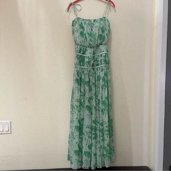 Empress Emerald Green/White Maxi dress Size 4 - Picture 3 of 9